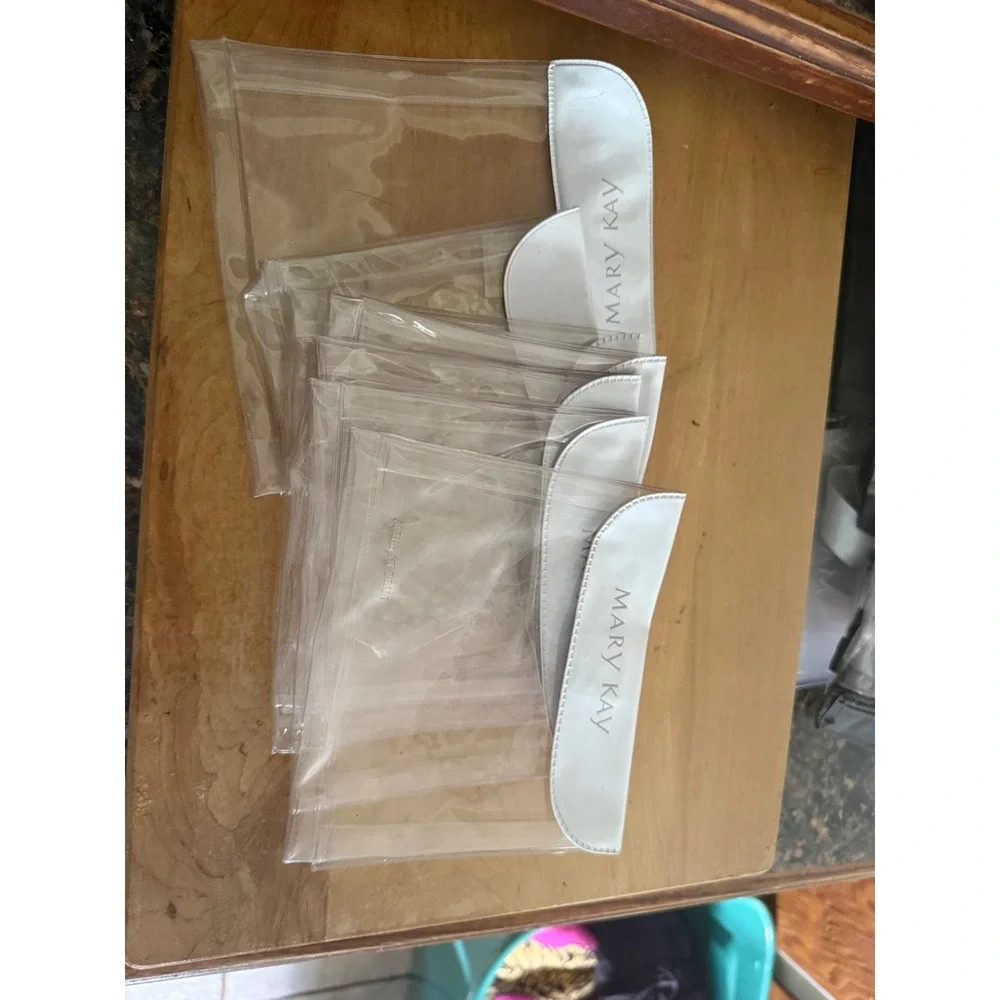 Mary Kay Cosmetic Bag Bundle Clear PVC‎ Mesh Travel Pouches Gift Bags Lot
